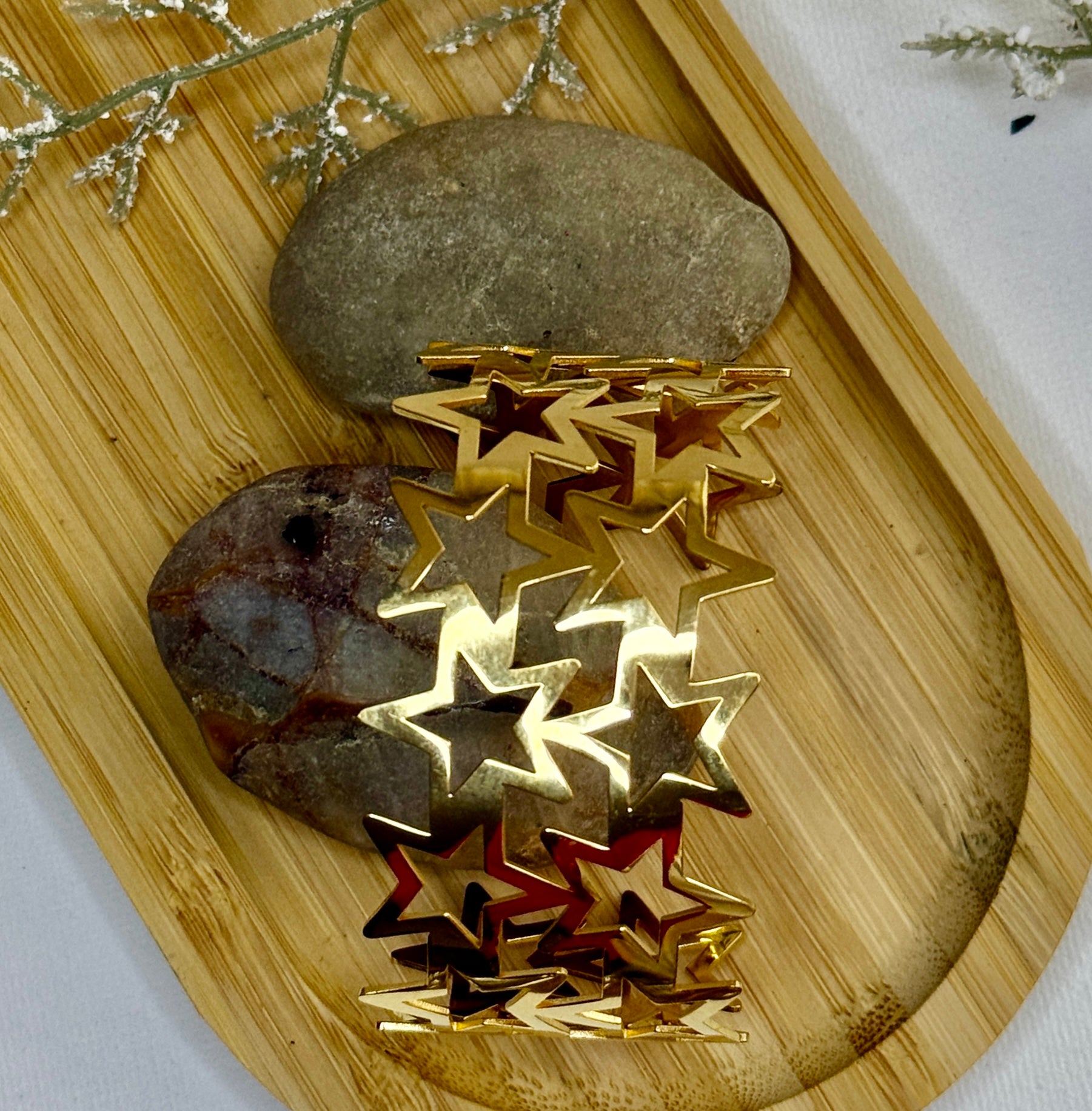 Armband Goldene Sternenkette – Breites Edelstahl Armband