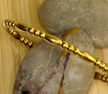 Armband Boho Bolitas & Ovale – Goldener Edelstahl Armreif